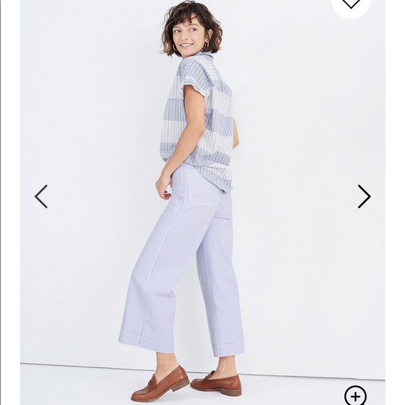 NWT Madewell Petite Emmett Wide-Leg Crop Pants - Picture 3 of 10